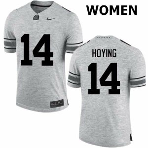 NCAA Ohio State Buckeyes Women's #14 Bobby Hoying Gray Nike Football College Jersey JZA0145MK